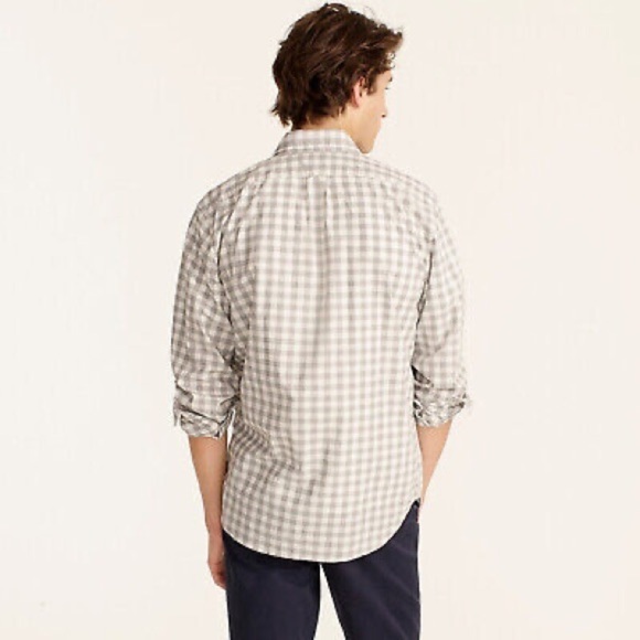 J. Crew NWT Stretch Secret Wash shirt in organic cotton gingham - Picture 2 of 9